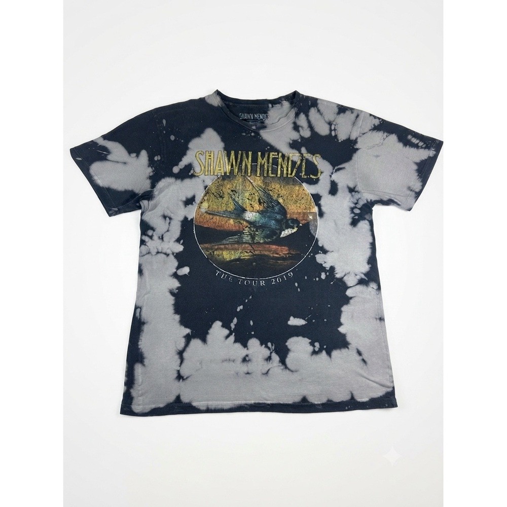 Shawn Mendes The Tour 2019 Tie Dye Swallow Bird Concert Tour T-Shirt Men's L